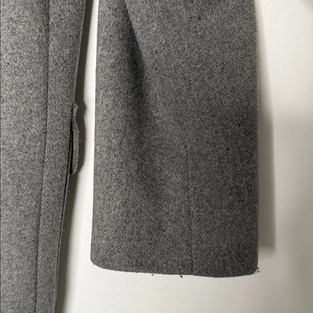 J.Crew Gray Wool Blend Pea Coat Zip Front Jacket Women's XS Minimalist Winter - Picture 6 of 9